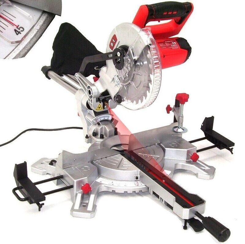 Zugkappsäge Kappsäge Gehrungssäge -56124- 210mm Laser 305mm Zug Kreissäge 1500W