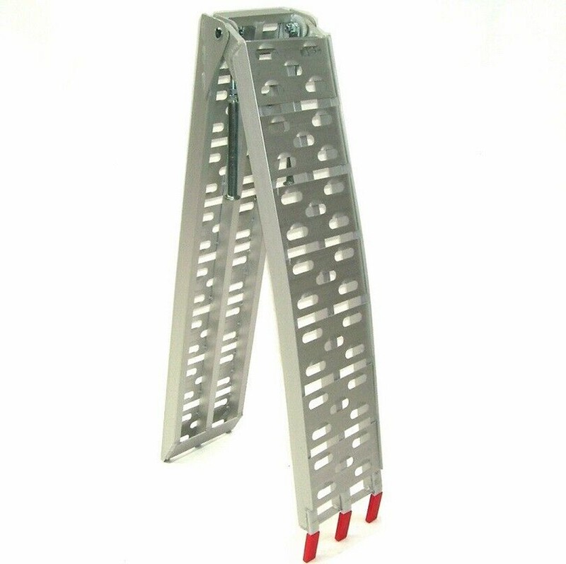 1 x faltbare Aluminium Auffahrrampe mit Stütze 340 kg 06068 1 x faltbare Aluminium Auffahrrampe mit Stütze 340 kg 06068