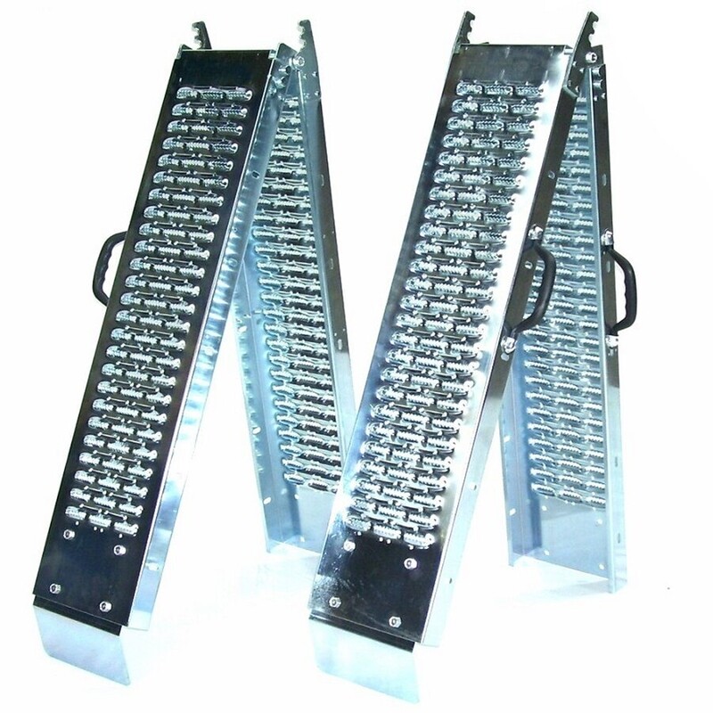 2 x Stahl Auffahrrampe 180cm 400kg klappbar 06059 2 x Stahl Auffahrrampe 180cm 400kg klappbar 06059