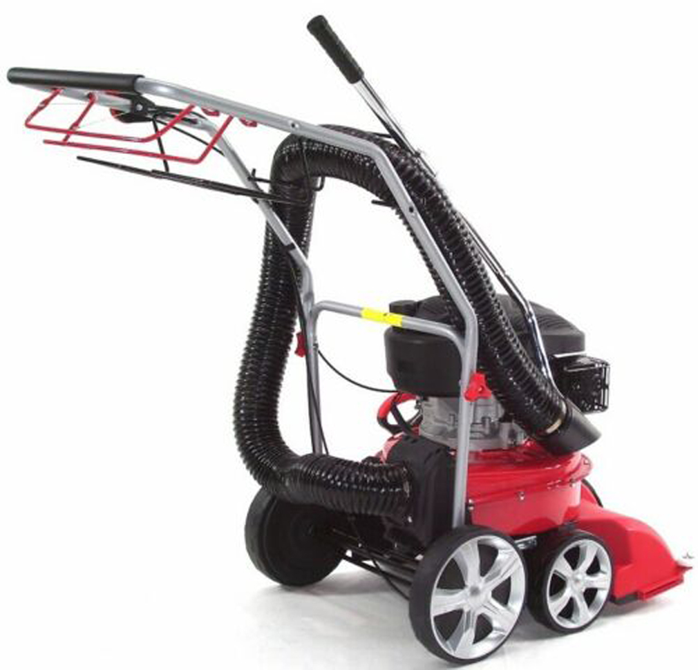 4-in-1 Laubsauger Laubbläser Kehrmaschine Radantrieb Laubhäcksler Motorbesen 56736