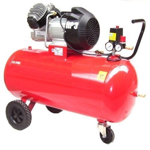 DRUCKLUFT KOMPRESSOR V Zylinder 3PS 100L BEHÄLTER Kessel 40361 KOLBENKOMPRESSOR
