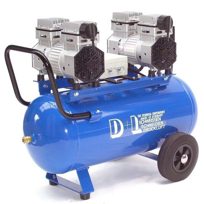 Druckluft Kompressor Silent Leise V4 180/8/50W Ölfrei Flüster Kompressor