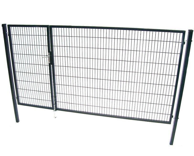 Gartentor Tor Doppelflügeltor 180x350 cm Doppelflügel Einfahrtstor 56734 Hoftor