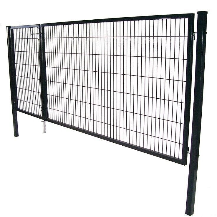 Gartentor Tor Doppelflügeltor 140x350 cm Doppelflügel Einfahrtstor 56732 Hoftor