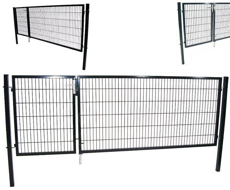 Gartentor Tor Doppelflügeltor 120x350 cm Doppelflügel Einfahrtstor 56731 Hoftor
