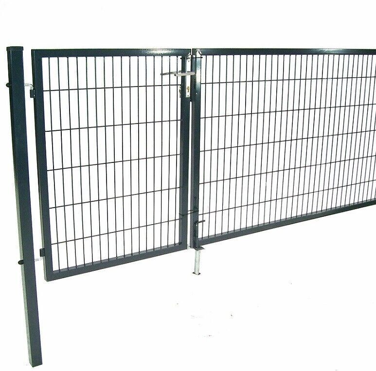 Gartentor Tor Doppelflügeltor 120x350 cm Doppelflügel Einfahrtstor 56731 Hoftor