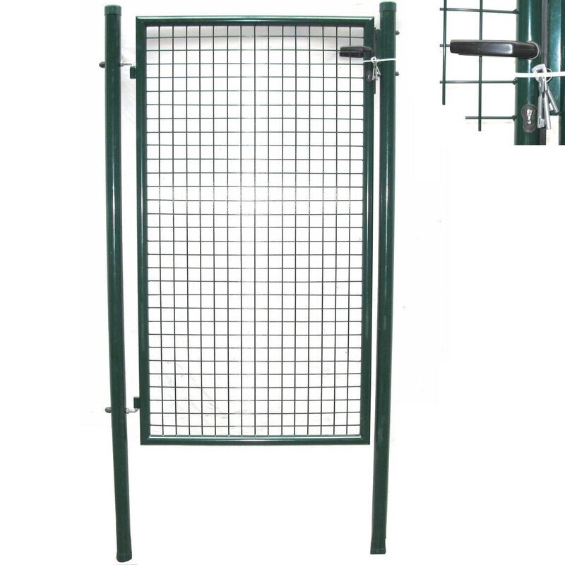 55729 Gartenpforte grün GARTENTOR 100x160 cm ZAUNTOR PFORTE mit SCHLOSS Tor Tür