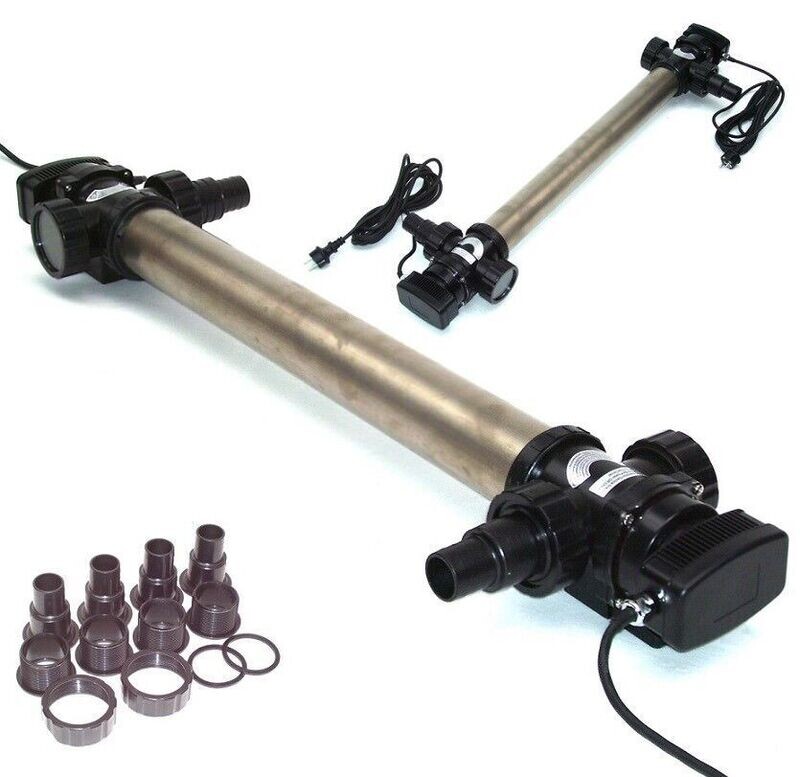 55008 Edelstahl UVC Teichklärer 72W Wasserklärer Lichtfilter Vorklärgerät Koi