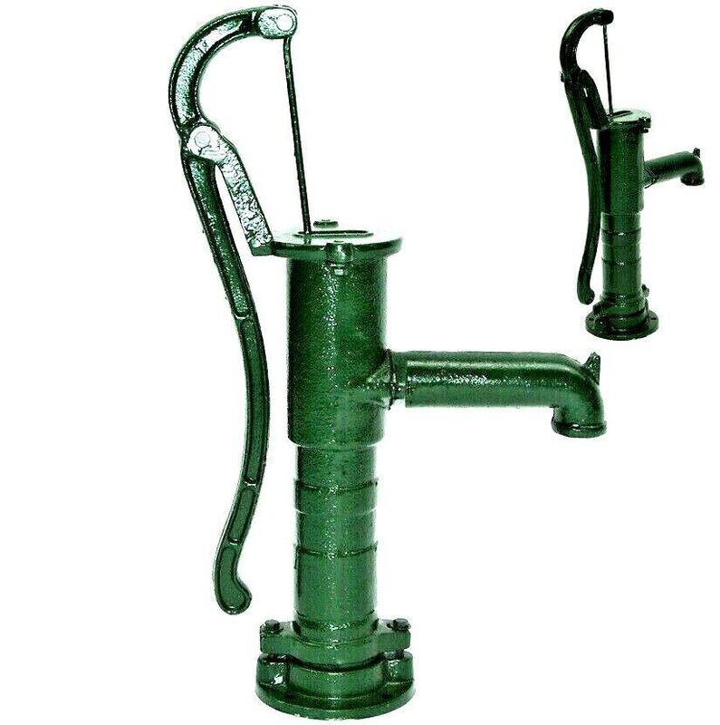 Schwengelpumpe Gusseisen GRÜN Handpumpe 55916 Handschwengelpumpe Gartenpumpe