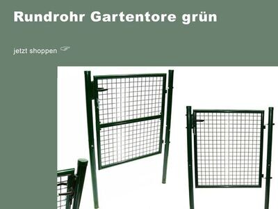 Gartentore Grün Rundrohr