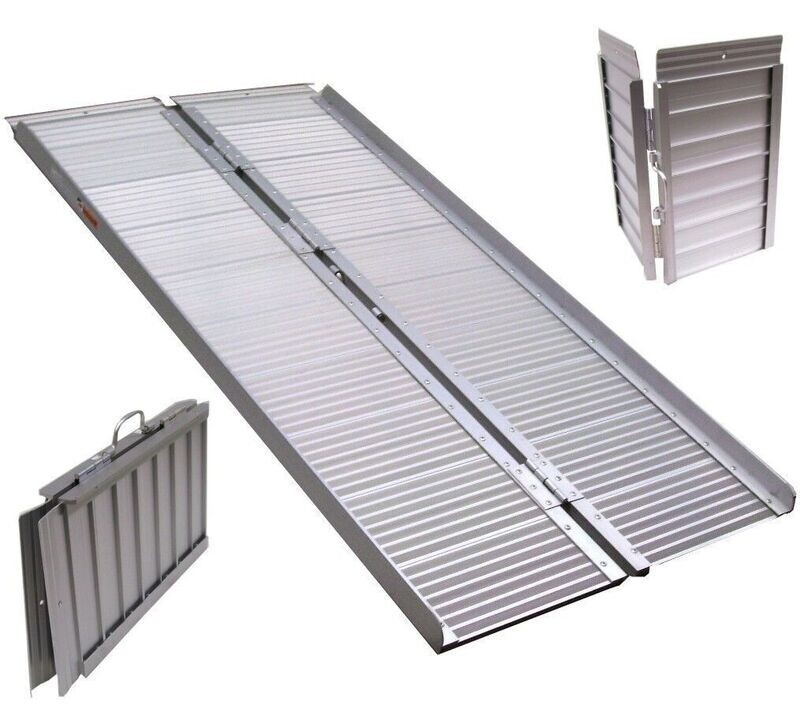 Alu Rampe Rollstuhlrampe 182cm 270kg -06065- klappbare Rollstuhl Laderampe Alu Rampe Rollstuhlrampe 182cm 270kg -06065- klappbare Rollstuhl Laderampe