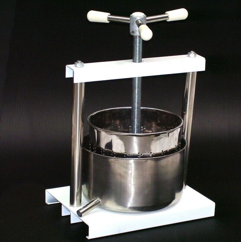 EDELSTAHL VA Beerenpresse 5 L Saftpresse 55328 Weinpresse Apfelpresse Obstpresse