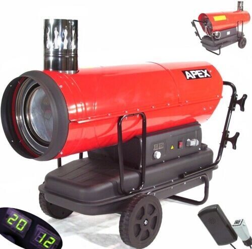 Indirekte Heizkanone Ölheizgebläse 80 kW Heizgerät Bauheizer Dieselheizer 56217 Indirekte Heizkanone Ölheizgebläse 80 kW Heizgerät Bauheizer Dieselheizer 56217