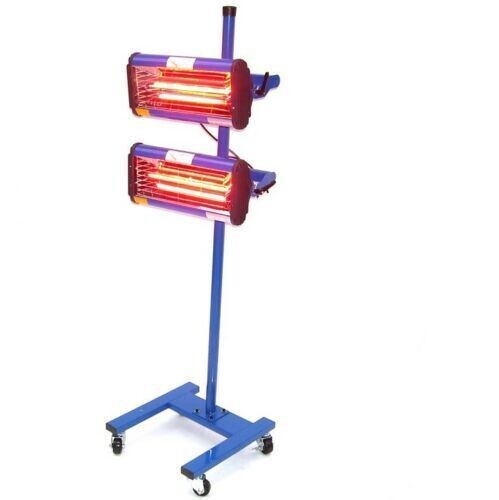 2x IR 1000W Infrarotstrahler 55180 + 1x Fahrwagen Lacktrockner Heizstrahler Smart Spot