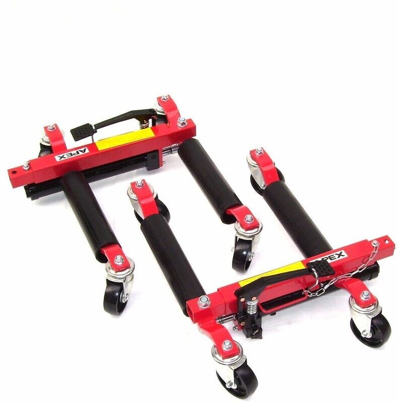 2 x PKW Rangierhilfe 06173 Wagenheber Rangierheber 12" PKW Auto Rangierroller