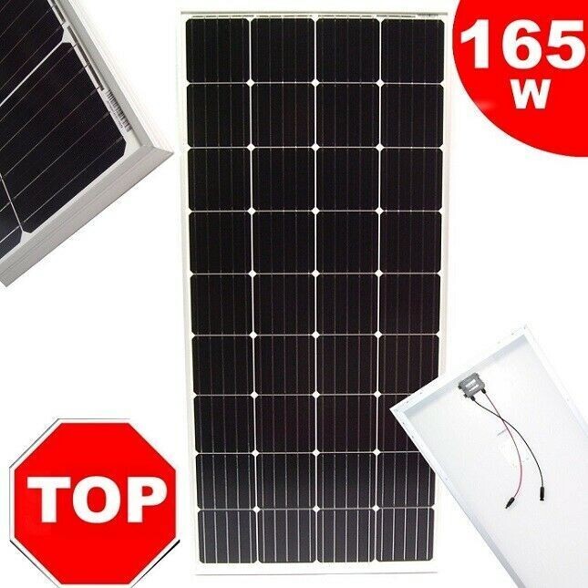 55401 Solarpanel Solarmodul 165W Solarzelle 12V Solar MONOkristallin Mono