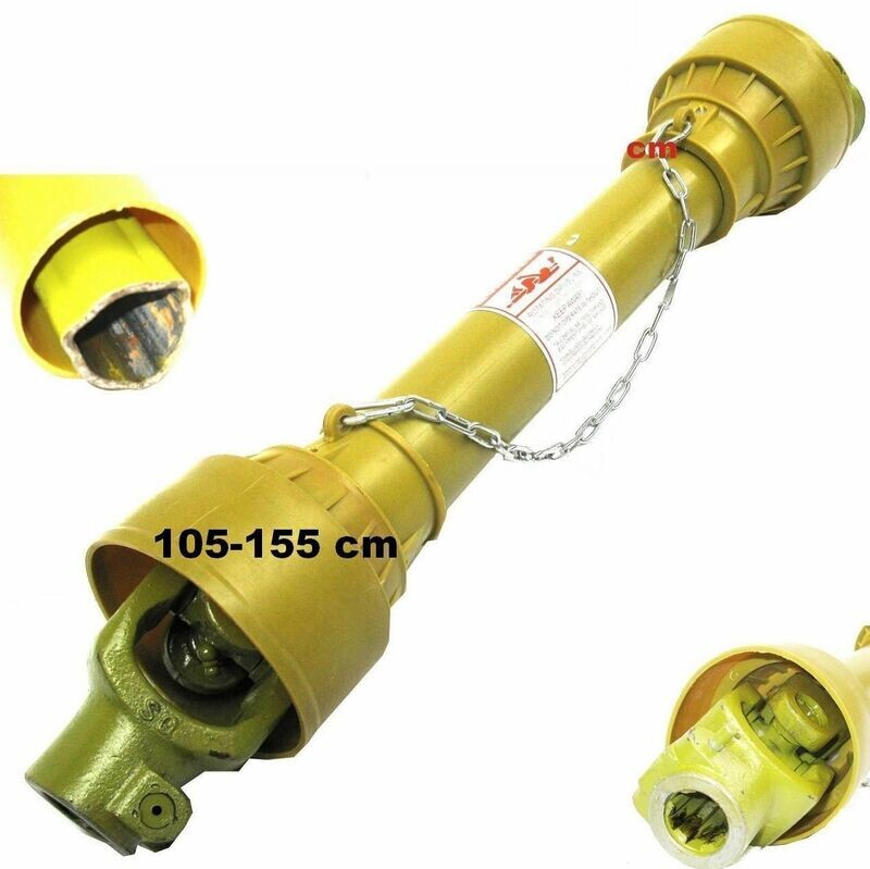 Gelenkwelle Kardanwelle m. Schutz Zapfwelle 105-155 cm Traktor Holzspalter 55274