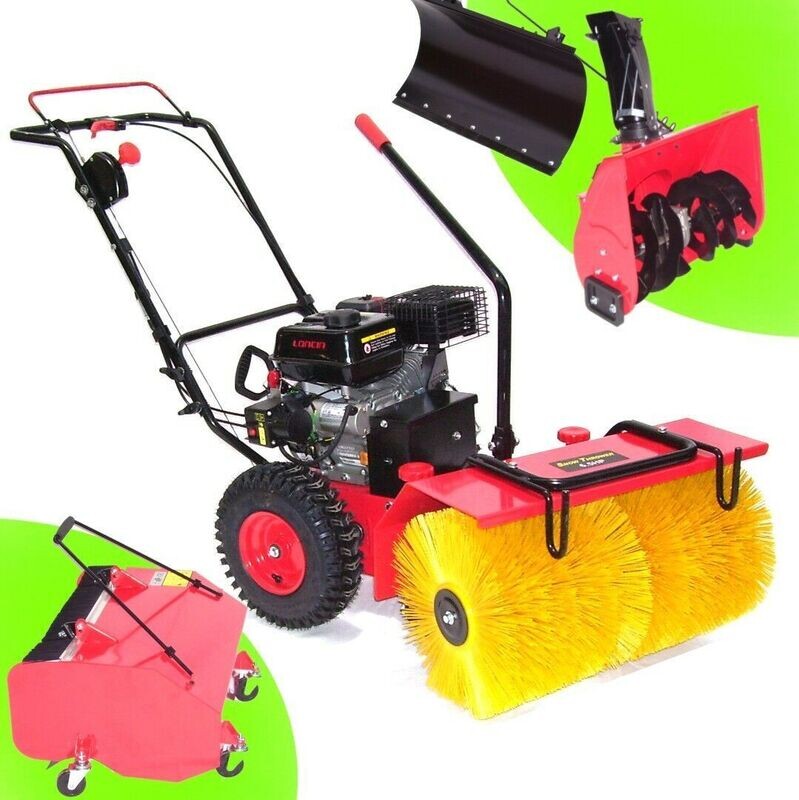 Elektro Start 3in1 Kombi Kehrmaschine Schneefräse Motorbesen Schneeschiebe 55734