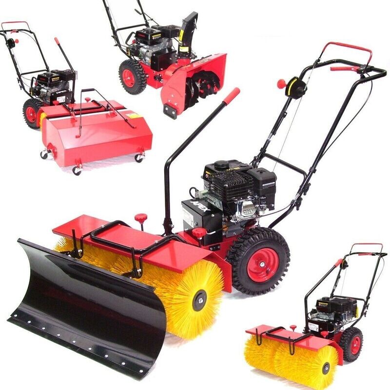 Elektro Start Kehrmaschine 55736 Schneefräse Motorbesen 3in1 XL 80cm Fräse Besen