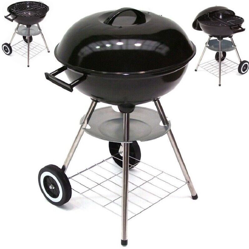 Kugelgrill XL Holzkohlegrill 43cm Standgrill Rundgrill Kohle Grill BBQ 56514