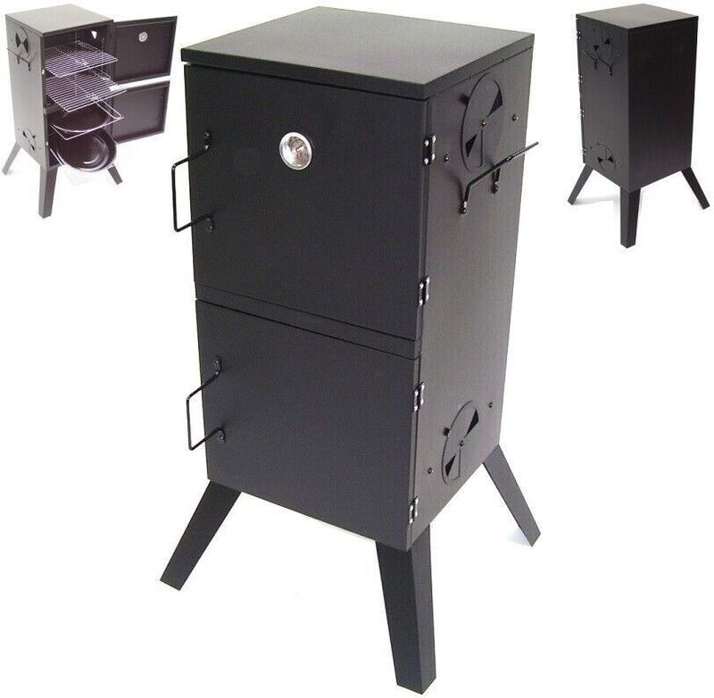 Räucherofen Räucherschrank Räuchertonne Grill 56513 Ofen Smoker mit Thermometer Räucherofen Räucherschrank Räuchertonne Grill 56513 Ofen Smoker mit Thermometer