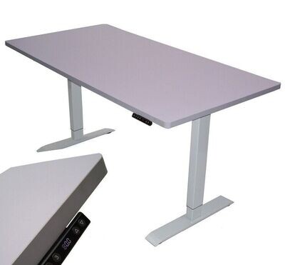 Elektrisch höhenverstellbar Schreibtisch 160x80 Arbeitstisch 57001/02 Tisch weiß