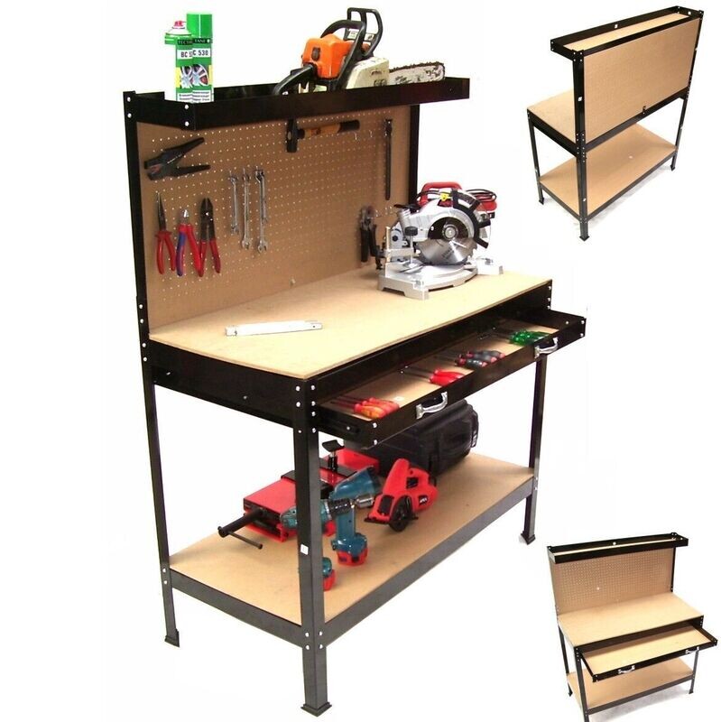 Werkbank XL Werktisch Arbeitstisch 06060 Arbeitsplatte Lochwand Werkstatt Regal Werkbank XL Werktisch Arbeitstisch 06060 Arbeitsplatte Lochwand Werkstatt Regal