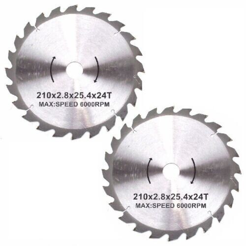 2 x HM Sägeblatt 210mm Holz, 55189, Hartmetall, Säge Kappsäge Holzsäge Kreissäge