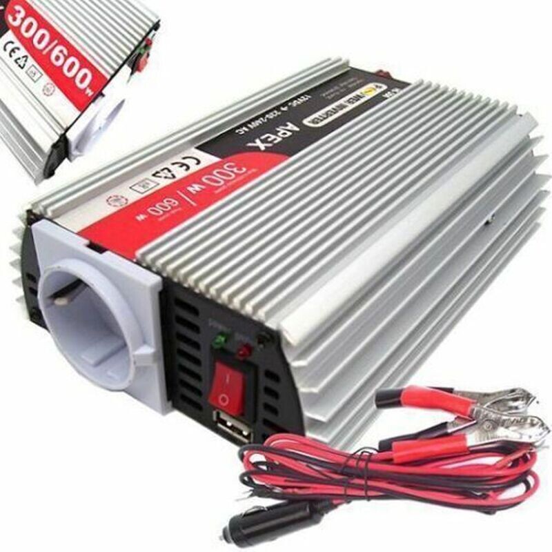 Spannungswandler 300W 600W USB 12V Stromwandler Wechselrichter 06148 Spannungswandler 300W 600W USB 12V Stromwandler Wechselrichter 06148