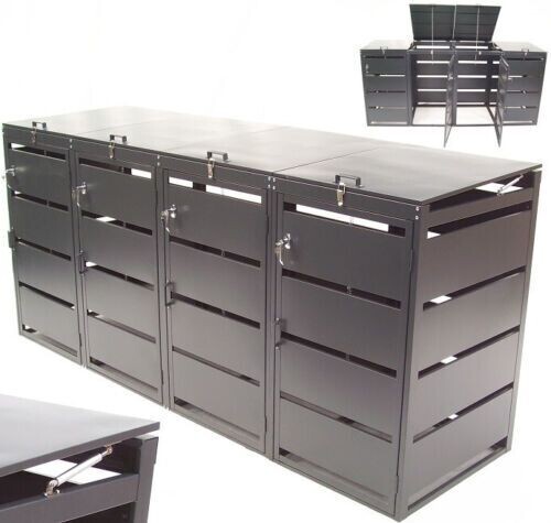 Mülltonnenbox Mülltonnenverkleidung 4er 240L Müllbox Mülltonne Abfalltonne 57062 Mülltonnenbox Mülltonnenverkleidung 4er 240L Müllbox Mülltonne Abfalltonne 57062