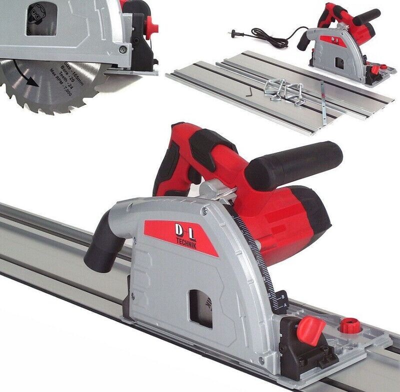 Tauchsäge mit Führungsschienen 1450W Handkreissäge Tauchkreissäge 56483 Säge