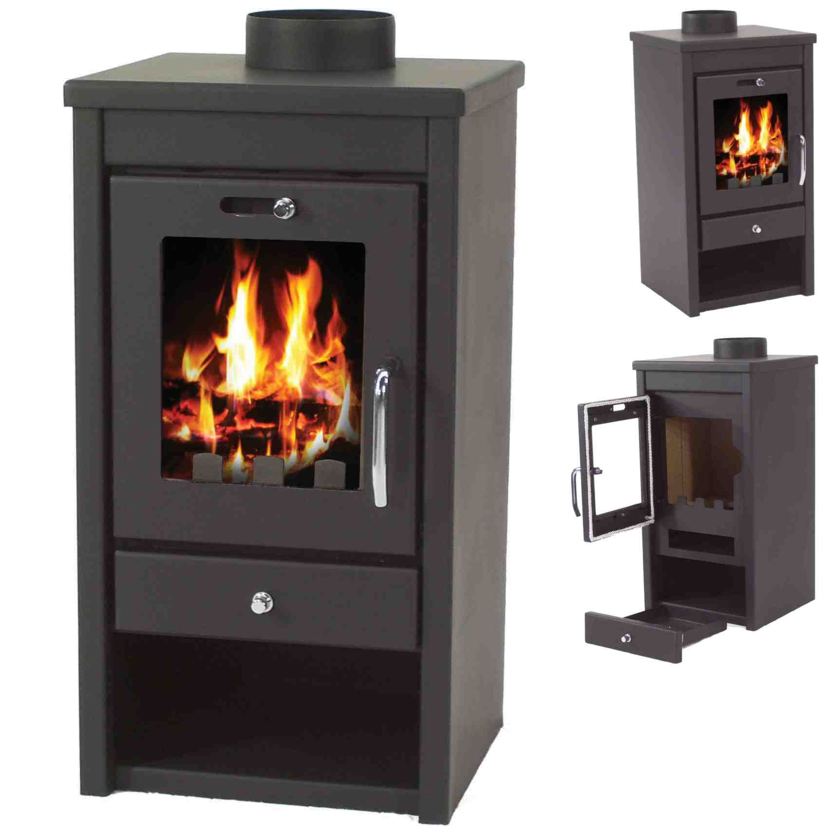 Kaminofen 7kW Holzofen Kachelofen Werkstattofen Heizofen Ofen Kamin A 56310