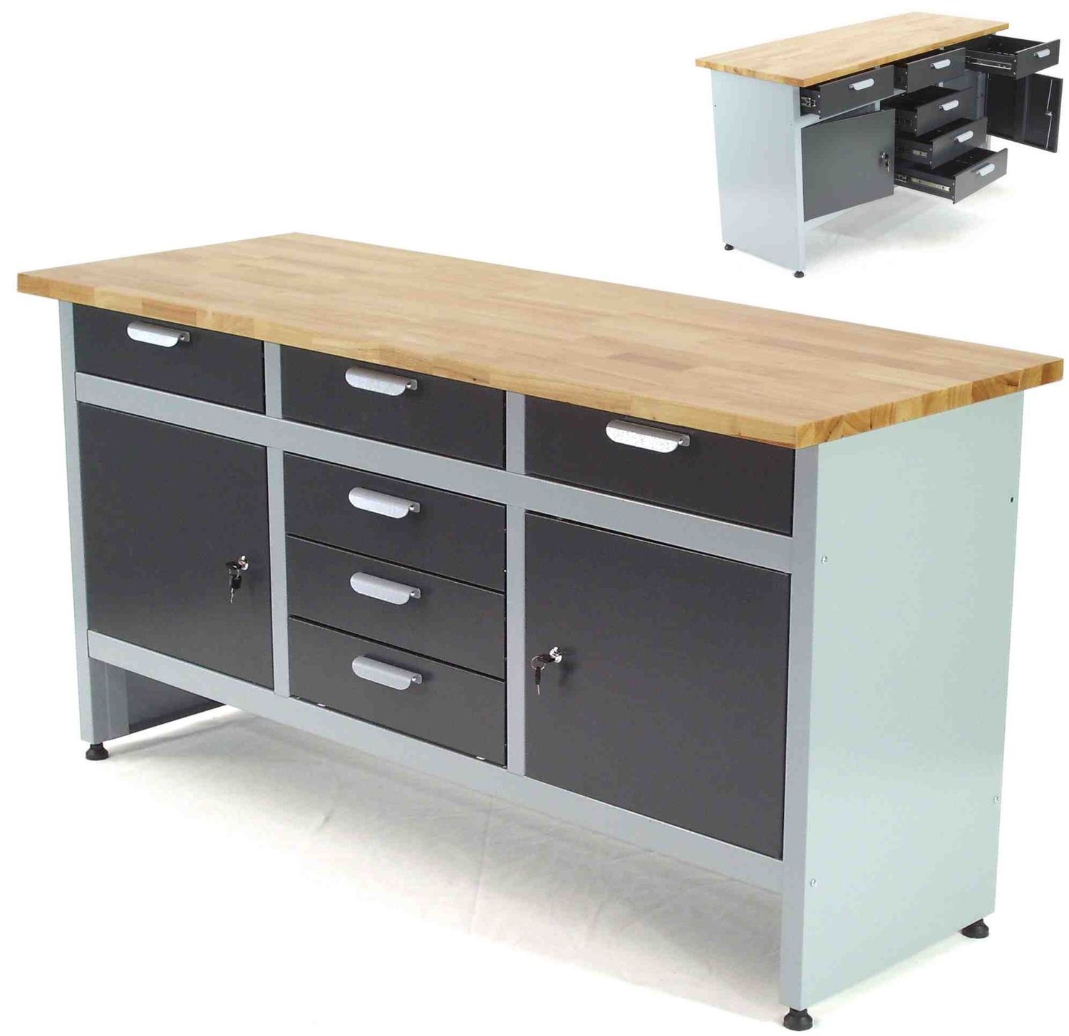 Werkbank Werktisch 6 Schubladen Montagewerkbank 06277