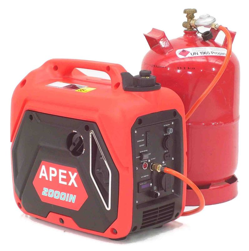 Gas u. Benzin Generator Stromerzeuger 2000 LPG Stromaggregat 06291