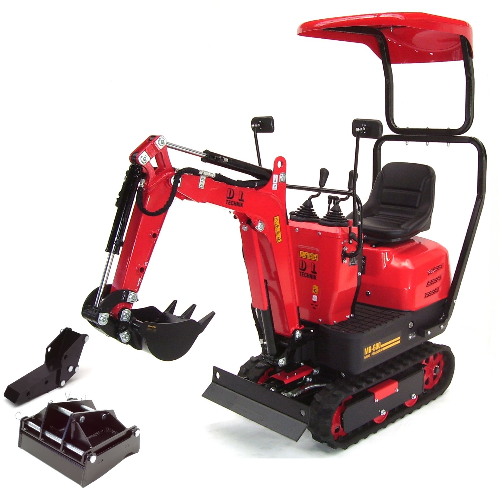 Minibagger MB-600 Mini-Bagger inkl. Zubehörset  8,8kN Tieflöffel 56220