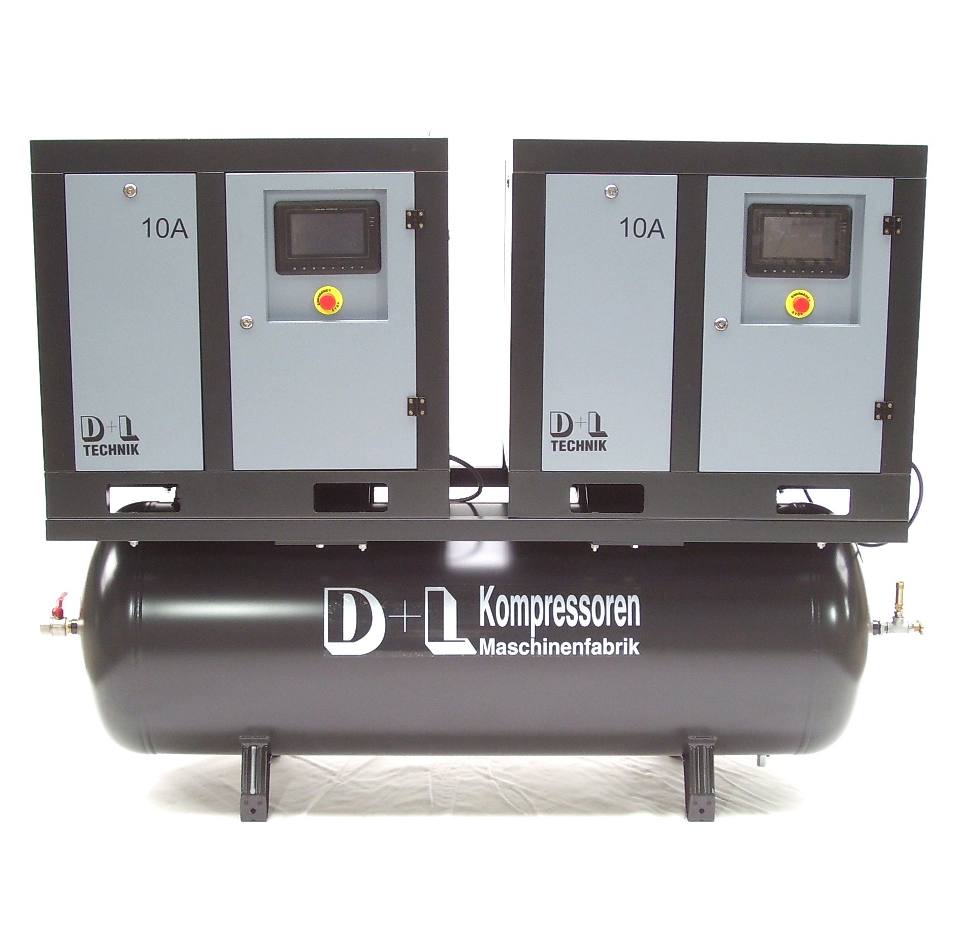 Tandem Schraubenkompressor 2x7,5kw Druckluft Kompressor 1900l 10bar Schraubenverdichter