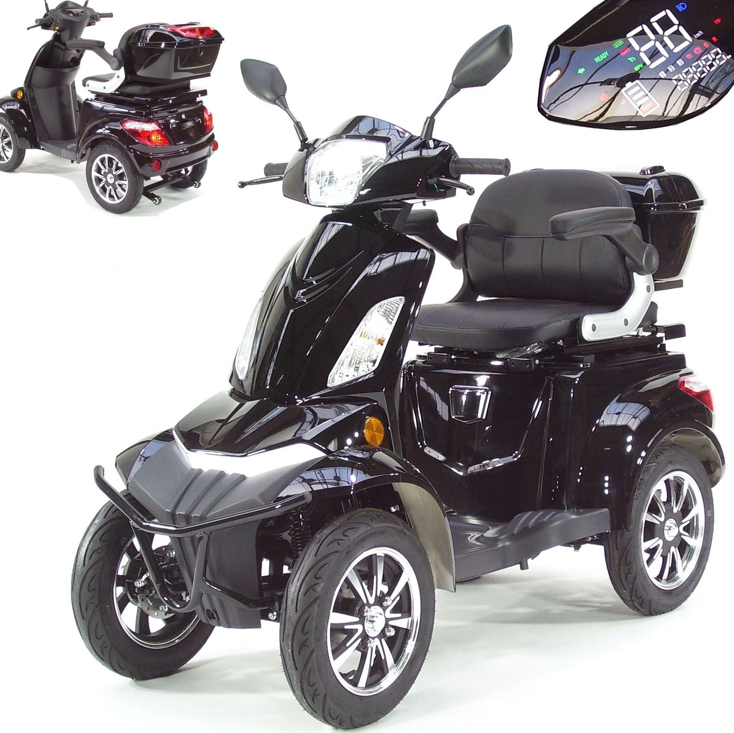 Seniorenmobil Elektromobil Elektroroller Quad Scooter 25 km/h 55949