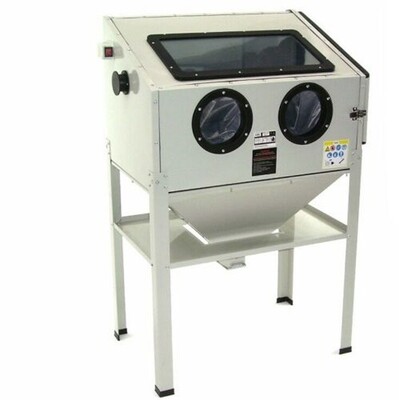 Sandstrahlkabine SBC 220 mit Pistole Sandstrahlgerät Sandstrahlpisole 4 Düsen 07003 Sandstrahlkabine SBC 220 mit Pistole Sandstrahlgerät Sandstrahlpisole 4 Düsen 07003