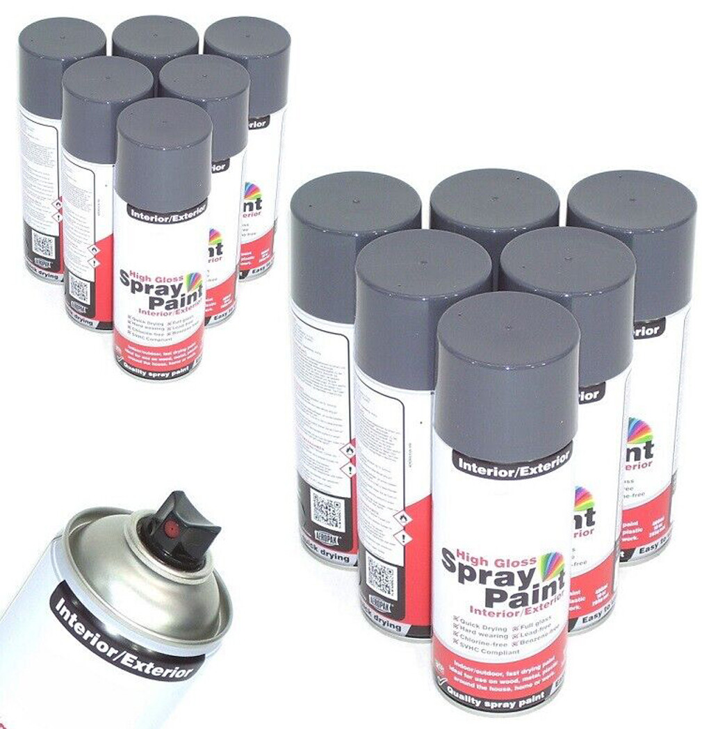12 x Sprühdose 400mm Anthrazit Zaunlack Anthrazitgrau 12x 400ml Sprühdose Zaunfarbe Anthrazit glänzend 12830 12 x Sprühdose 400mm Anthrazit Zaunlack Anthrazitgrau 12x 400ml Sprühdose Zaunfarbe Anthrazit glänzend 12830