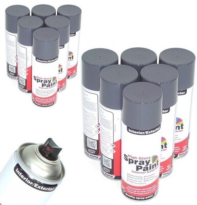 12 x Sprühdose 400mm Anthrazit Zaunlack Anthrazitgrau 12x 400ml Sprühdose Zaunfarbe Anthrazit glänzend 12830