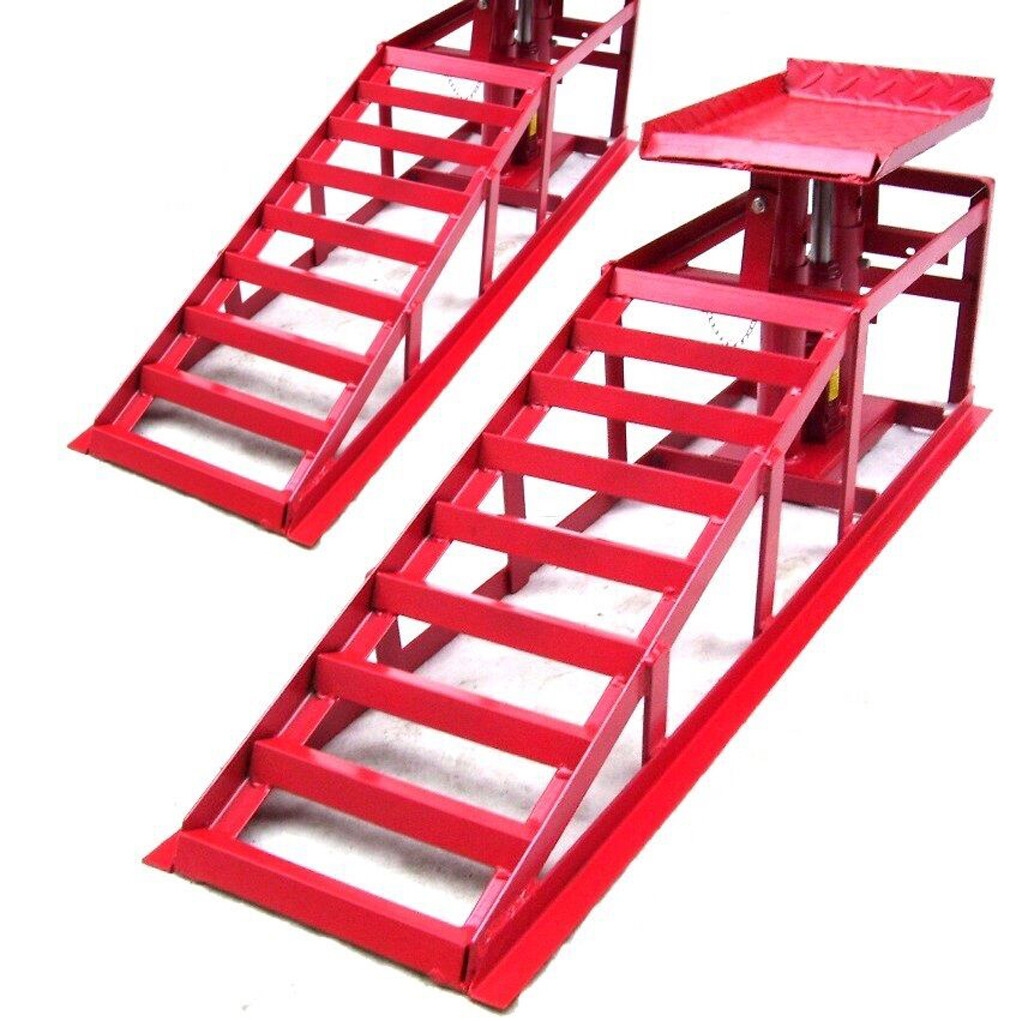 2 x PKW Hebebühne/Auffahrrampe höhenverstellbar 2000kg 55337
