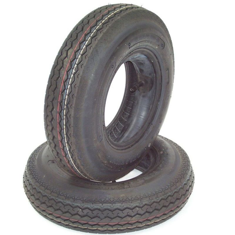 2x Anhängerreifen 4.00-8 mit Schlauch für Klein-Anhänger Reifen 4.80-8 / 4.00-8 für Anhänger