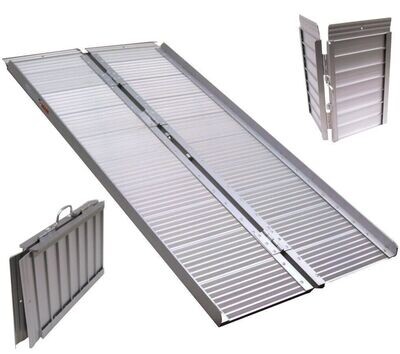Alu Rampe Rollstuhlrampe 182cm 270kg -06065- klappbare Rollstuhl Laderampe Alu Rampe Rollstuhlrampe 182cm 270kg -06065- klappbare Rollstuhl Laderampe