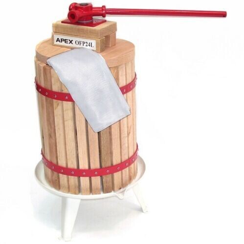 Obstpresse mit 2 Presstuch 24L Maischepresse 56322 Weinpresse Apfelpresse Frucht