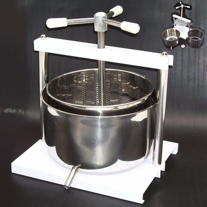 EDELSTAHL VA Beerenpresse Saftpresse 55318 Weinpresse 12L Apfelpresse Obstpresse