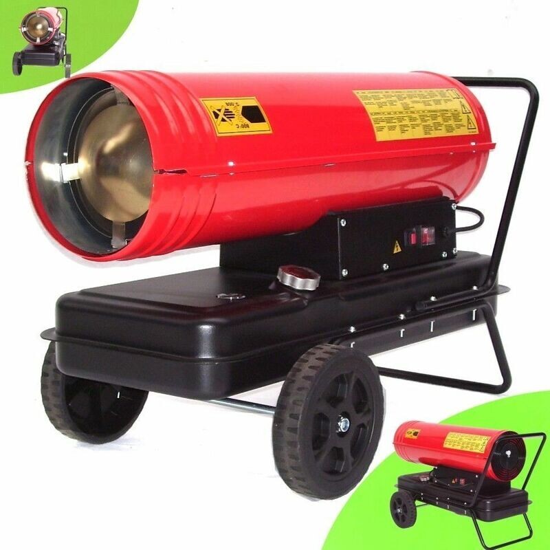 Heizkanone Bauheizer Diesel Heizung 30kW 55197 Ölheizgerät Bautrockner Halle rot Heizkanone Bauheizer Diesel Heizung 30kW 55197 Ölheizgerät Bautrockner Halle rot