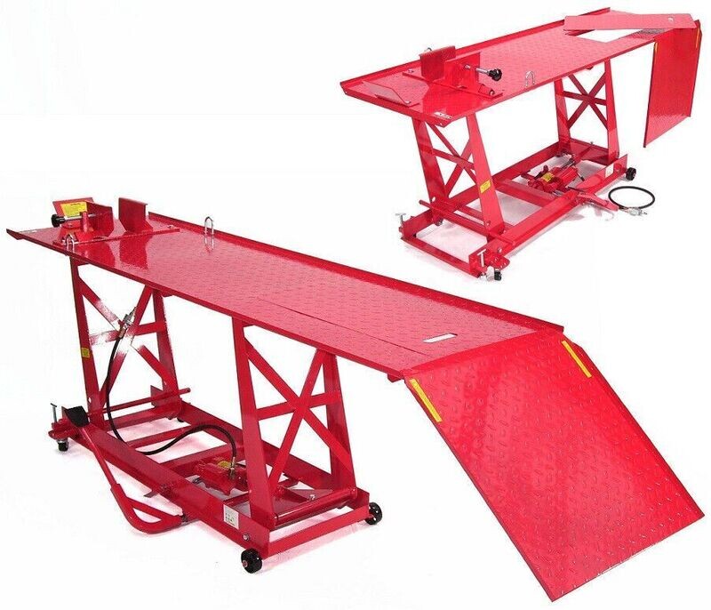Motorradhebebühne pneumatisch Motorradheber 450kg Hebebühne Motorrad Bühne 66152