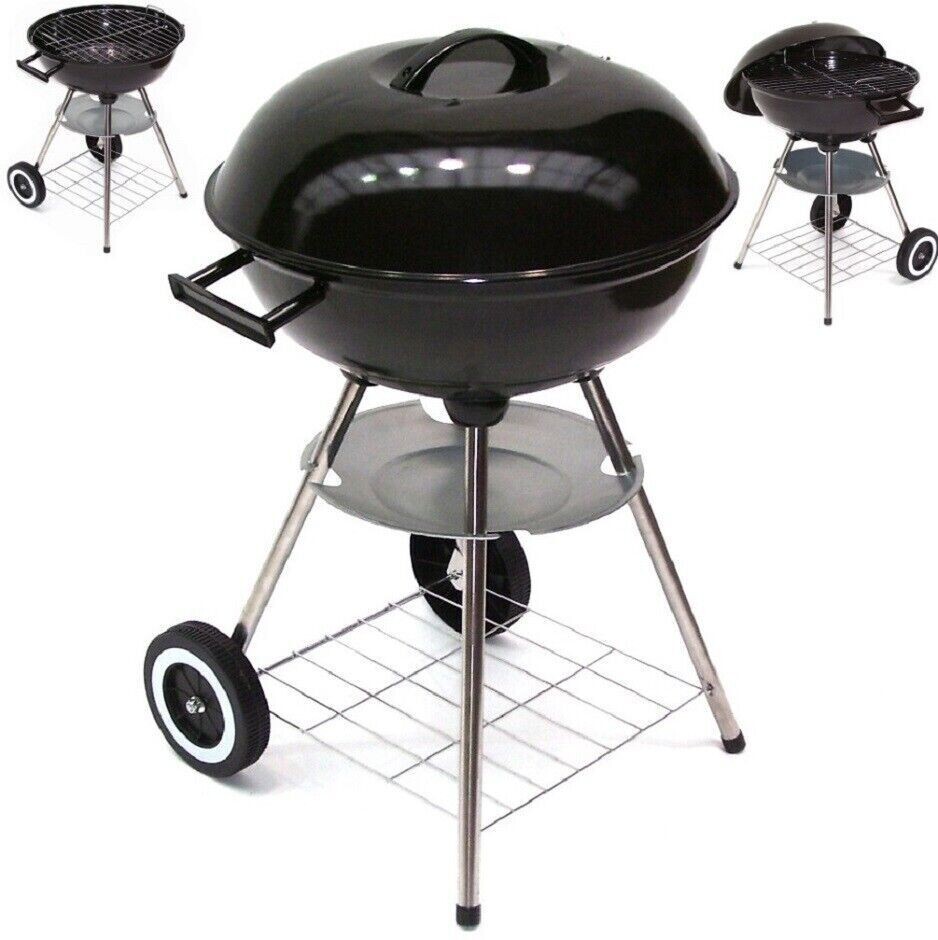 Kugelgrill XL Holzkohlegrill 43cm Standgrill Rundgrill Kohle Grill BBQ 56514