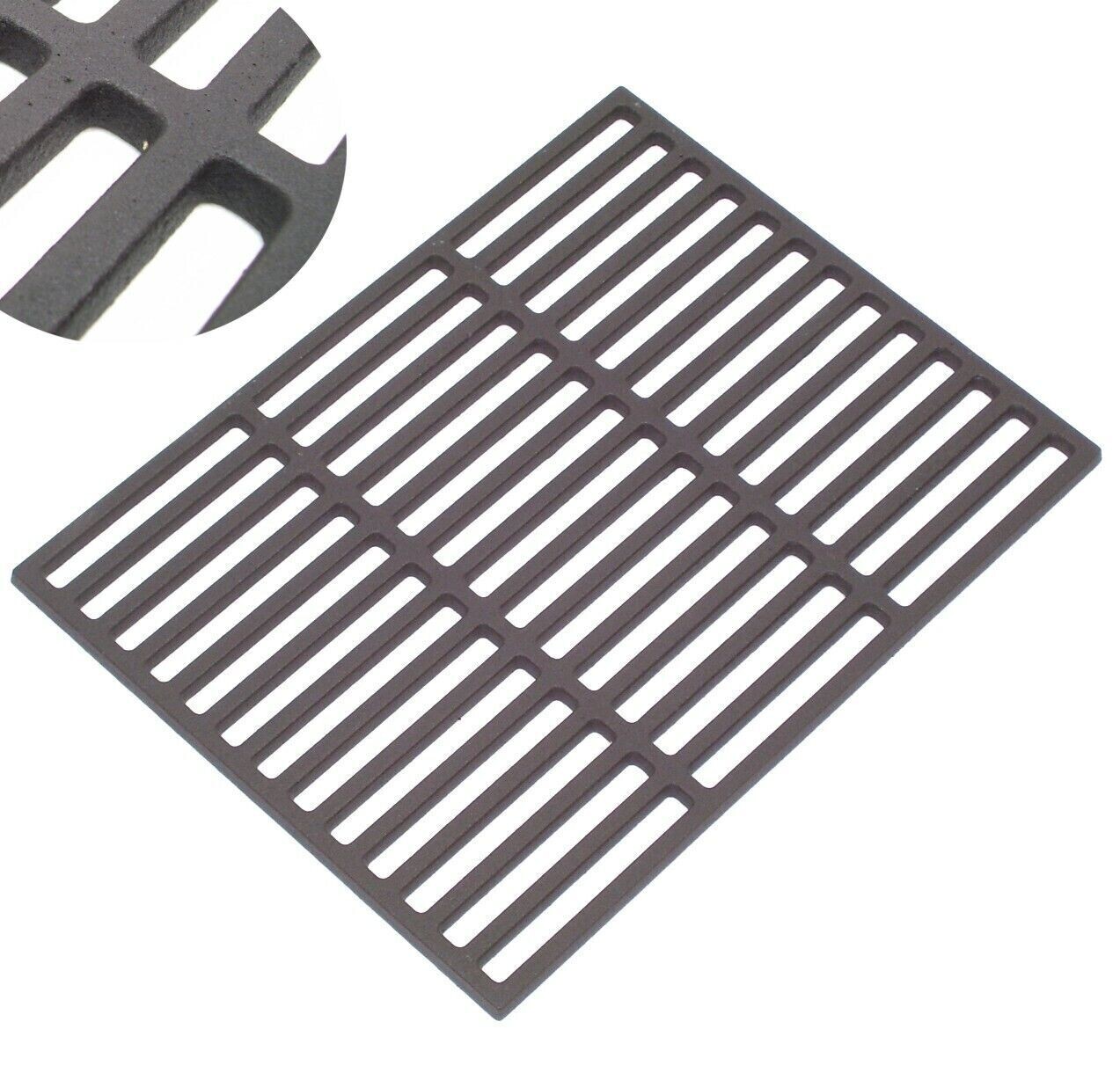 Gusseisen Grillrost Gussgrillrost Guss Grillrost eckig rund emailliert Gußeisen, Größe und Form: Gussgrillrost 38x29 eckig, 56516