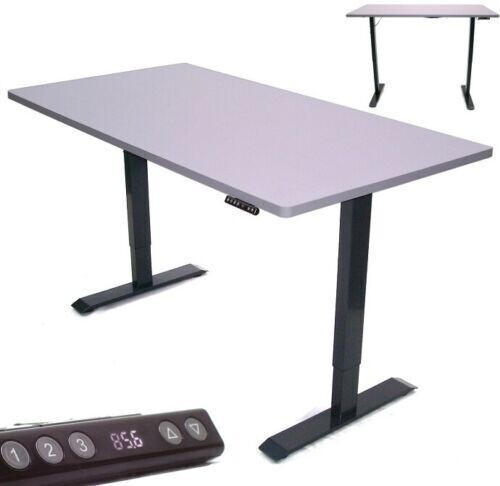 Elektrisch höhenverstellbarer Schreibtisch 160x80 Arbeitstisch Tischgestell 0/02